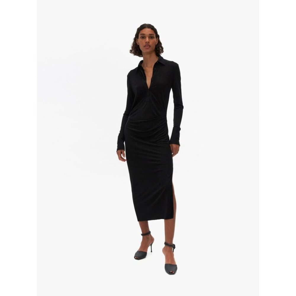 Helmut Lang Black Long Sleeve Dress